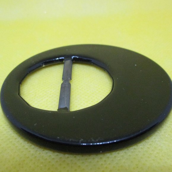 VTG 1980s Faux Leather & Silver Tone Metal Belt Buckle - Picture 7 of 7